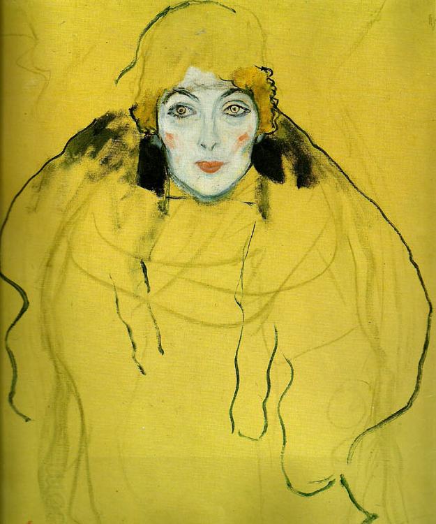 Gustav Klimt en face - portratt av kvinna, China oil painting art